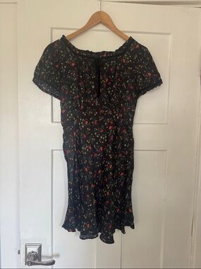 Black floral dress